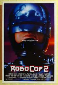 d375 ROBOCOP 2 DS 27x41 one-sheet movie poster '90 Peter Weller, cyborg policeman!