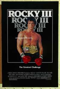 d378 ROCKY 3 27x41 one-sheet movie poster '82 Sylvester Stallone, Mr. T, boxing!