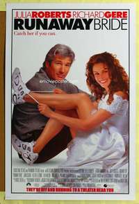 d384 RUNAWAY BRIDE DS advance 27x41 one-sheet movie poster '99 Julia Roberts,Gere