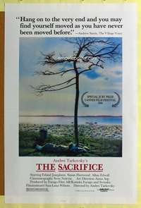 d387 SACRIFICE 27x41 one-sheet movie poster '86 Andrei Tarkovsky, Swedish!