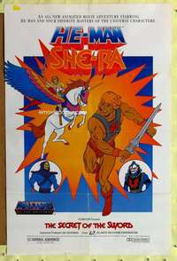 d393 SECRET OF THE SWORD 27x41 one-sheet movie poster '85 Mattell cartoon!