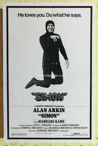 d399 SIMON 27x41 one-sheet movie poster '80 wacky screwball Alan Arkin!
