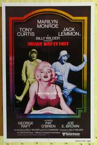d407 SOME LIKE IT HOT int'l 27x41 one-sheet movie poster R80 sexy Marilyn Monroe