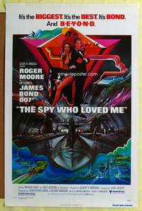 d416 SPY WHO LOVED ME 27x41 one-sheet movie poster '77 Moore as James Bond!