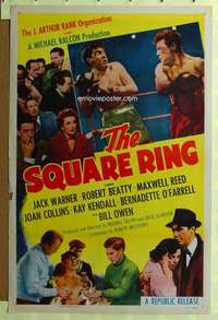 d417 SQUARE RING 27x41 one-sheet movie poster '55 English boxing, Basil Dearden