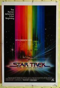 d419 STAR TREK 1sh R80s cool art of William Shatner & Leonard Nimoy by Bob Peak!