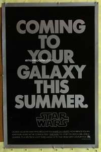 d423 STAR WARS teaser 27x41 1sh movie poster '77 George Lucas classic!