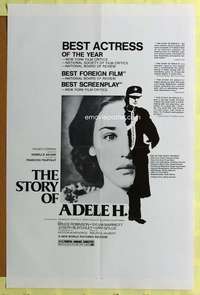 d425 STORY OF ADELE H 27x41 one-sheet movie poster '75 Francois Truffaut, Adjani