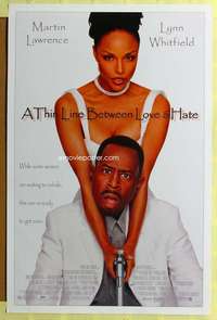 d448 THIN LINE BETWEEN LOVE & HATE DS 27x41 one-sheet movie poster '96 Lawrence