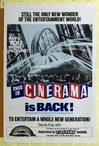 d450 THIS IS CINERAMA advance 27x41 one-sheet movie poster R73 rollercoaster!