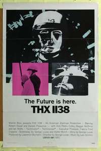 d451 THX 1138 27x41 one-sheet movie poster '71 George Lucas, Robert Duvall