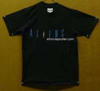 d005 ALIENS S black Special Promotional Movie T-Shirt '86 James Cameron, Weaver