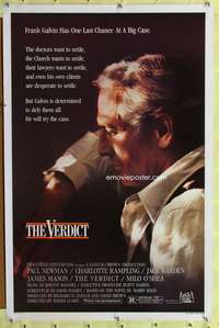 d467 VERDICT 27x41 one-sheet movie poster '82 lawyer Paul Newman, Jack Warden