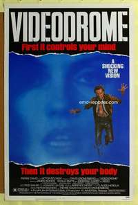 d469 VIDEODROME 27x41 one-sheet movie poster '83 David Cronenberg, sci-fi!