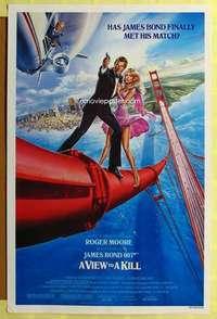 d472 VIEW TO A KILL style B 27x41 one-sheet movie poster '85 Moore as James Bond!