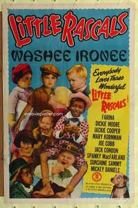 d477 WASHEE IRONEE 27x41 one-sheet movie poster R53 Little Rascals, Our Gang