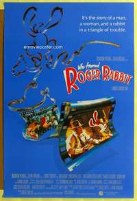 d483 WHO FRAMED ROGER RABBIT 27x41 one-sheet movie poster '88 Robert Zemeckis