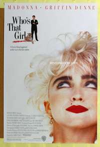d487 WHO'S THAT GIRL 27x41 one-sheet movie poster '87 Madonna, Griffin Dunne