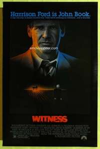 d495 WITNESS 27x41 one-sheet movie poster '85 Harrison Ford, Peter Weir, McGillis