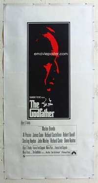 e027 GODFATHER linen English three-sheet movie poster '72 Francis Ford Coppola