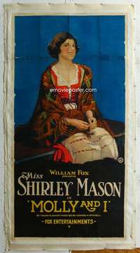 e043 MOLLY & I linen three-sheet movie poster '20 stone litho of Shirley Mason