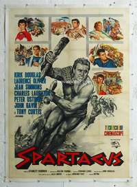 e108 SPARTACUS linen Italian 1p R64 classic Stanley Kubrick & Kirk Douglas epic, different!