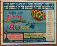 f051 AROUND THE WORLD IN 80 DAYS half-sheet movie poster '56 all-stars!