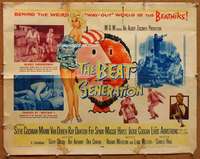 f071 BEAT GENERATION style A half-sheet movie poster '59 Van Doren, beatniks
