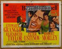f073 BEAU BRUMMELL style A half-sheet movie poster '54 Taylor, Granger