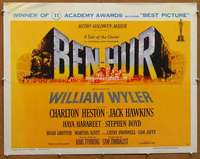 f075 BEN HUR style A half-sheet movie poster '60 Charlton Heston, Boyd