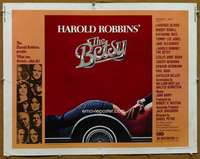 f079 BETSY half-sheet movie poster '77 Harold Robbins, sexy car image!
