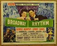 f096 BROADWAY RHYTHM style B half-sheet movie poster '44 George Murphy