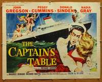 f106 CAPTAIN'S TABLE half-sheet movie poster '60 Gregson, Peggy Cummins