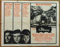 f116 CEREMONY half-sheet movie poster '64 Laurence Harvey, Sarah Miles