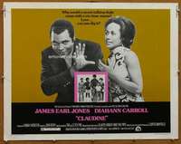 f129 CLAUDINE half-sheet movie poster '74 Diahann Carroll, James Earl Jones