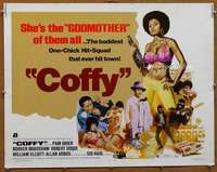 f133 COFFY half-sheet movie poster '73 Pam Grier blaxploitation classic!