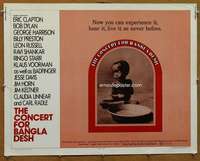 f136 CONCERT FOR BANGLADESH half-sheet movie poster '72 George Harrison