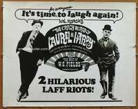f141 CRAZY WORLD OF LAUREL & HARDY/BEST OF WC FIELDS half-sheet movie poster '60s