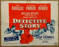 f163 DETECTIVE STORY style A half-sheet movie poster '51 Kirk Douglas