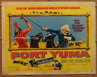 f205 FORT YUMA half-sheet movie poster '55 Peter Graves, John Hudson