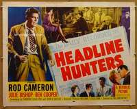 f235 HEADLINE HUNTERS style A half-sheet movie poster '55 Rod Cameron