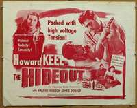 f240 HIDEOUT half-sheet movie poster '52 Howard Keel, English crime!