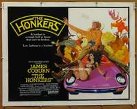 f242 HONKERS half-sheet movie poster '72 James Coburn, Lois Nettleton