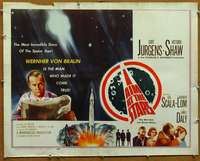 f256 I AIM AT THE STARS half-sheet movie poster '60 Wernher Von Braun bio!