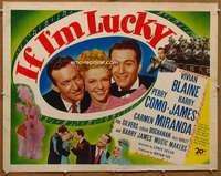 f259 IF I'M LUCKY half-sheet movie poster '46 Perry Como, Harry James