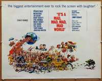 f269 IT'S A MAD, MAD, MAD, MAD WORLD half-sheet movie poster '64 Jack Davis