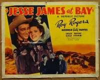 f271 JESSE JAMES AT BAY style B half-sheet movie poster '41 Roy Rogers
