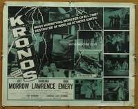 f286 KRONOS half-sheet movie poster '57 wild world-destroying monster!