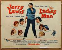 f288 LADIES' MAN half-sheet movie poster '61 Lewis screwball comedy!