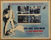 f290 LAST ANGRY MAN style A half-sheet movie poster '59 Paul Muni, Wayne
